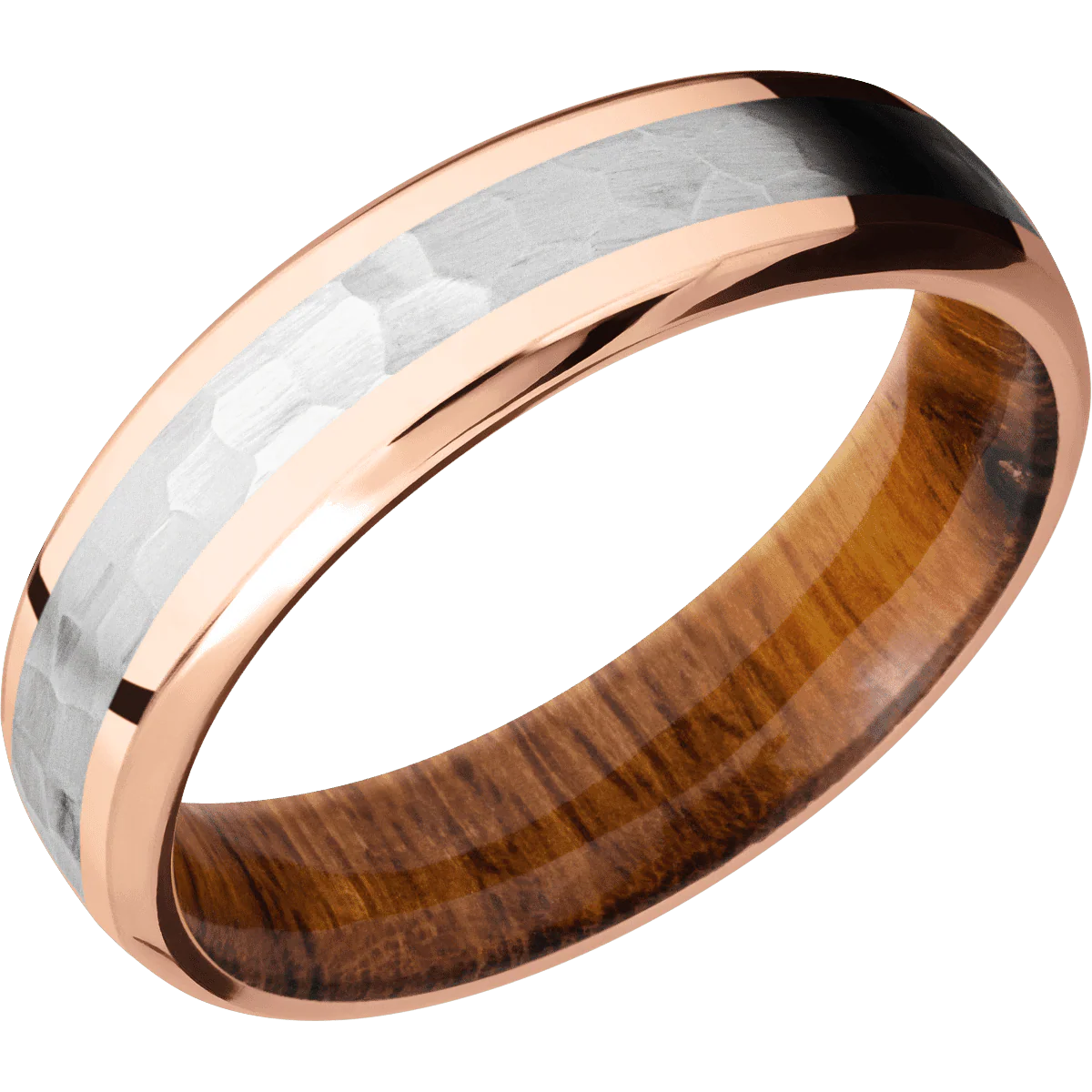 10K Rose Gold + Polish , Polish Finish + Desert Iron Wood - Image 2