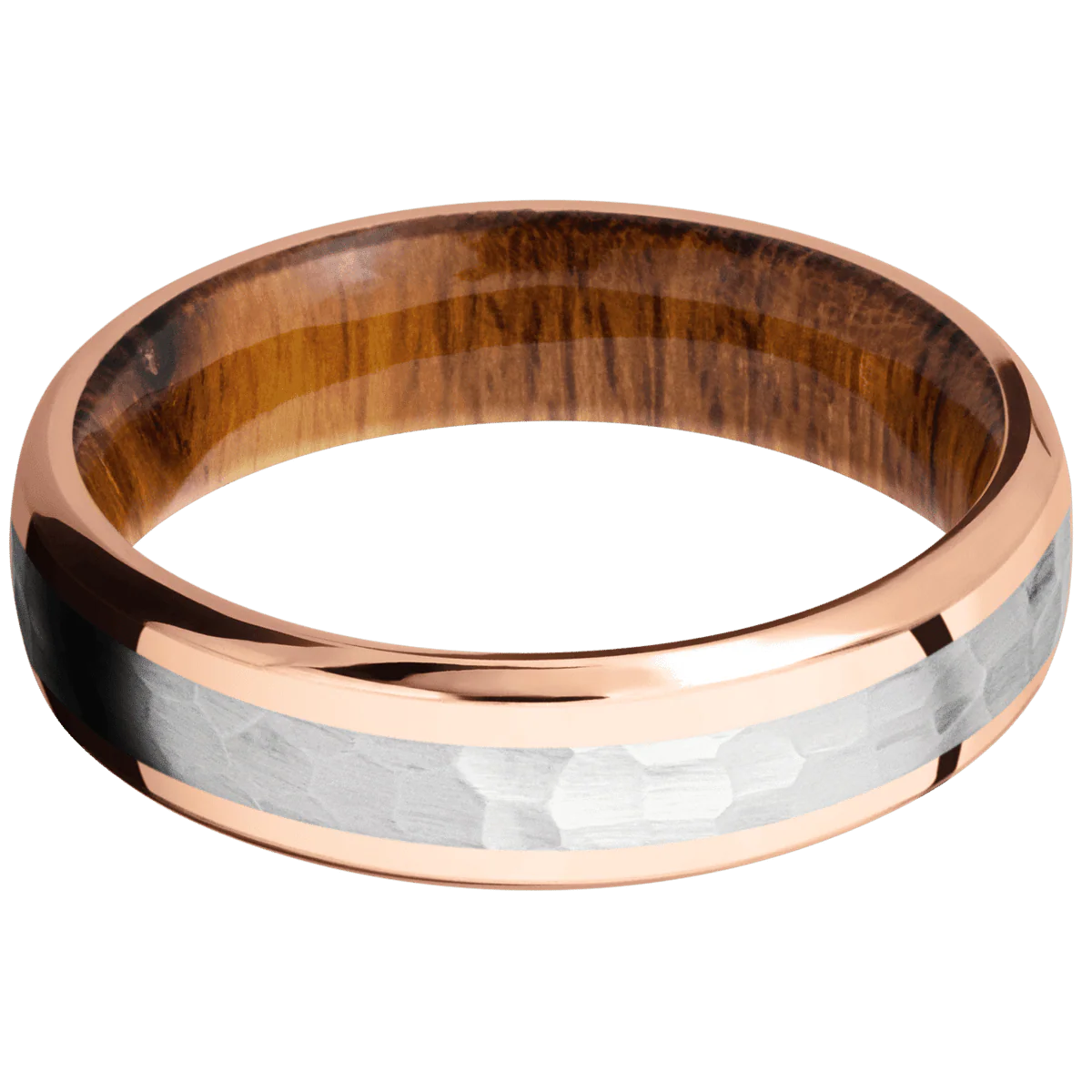 10K Rose Gold + Polish , Polish Finish + Desert Iron Wood - Image 3