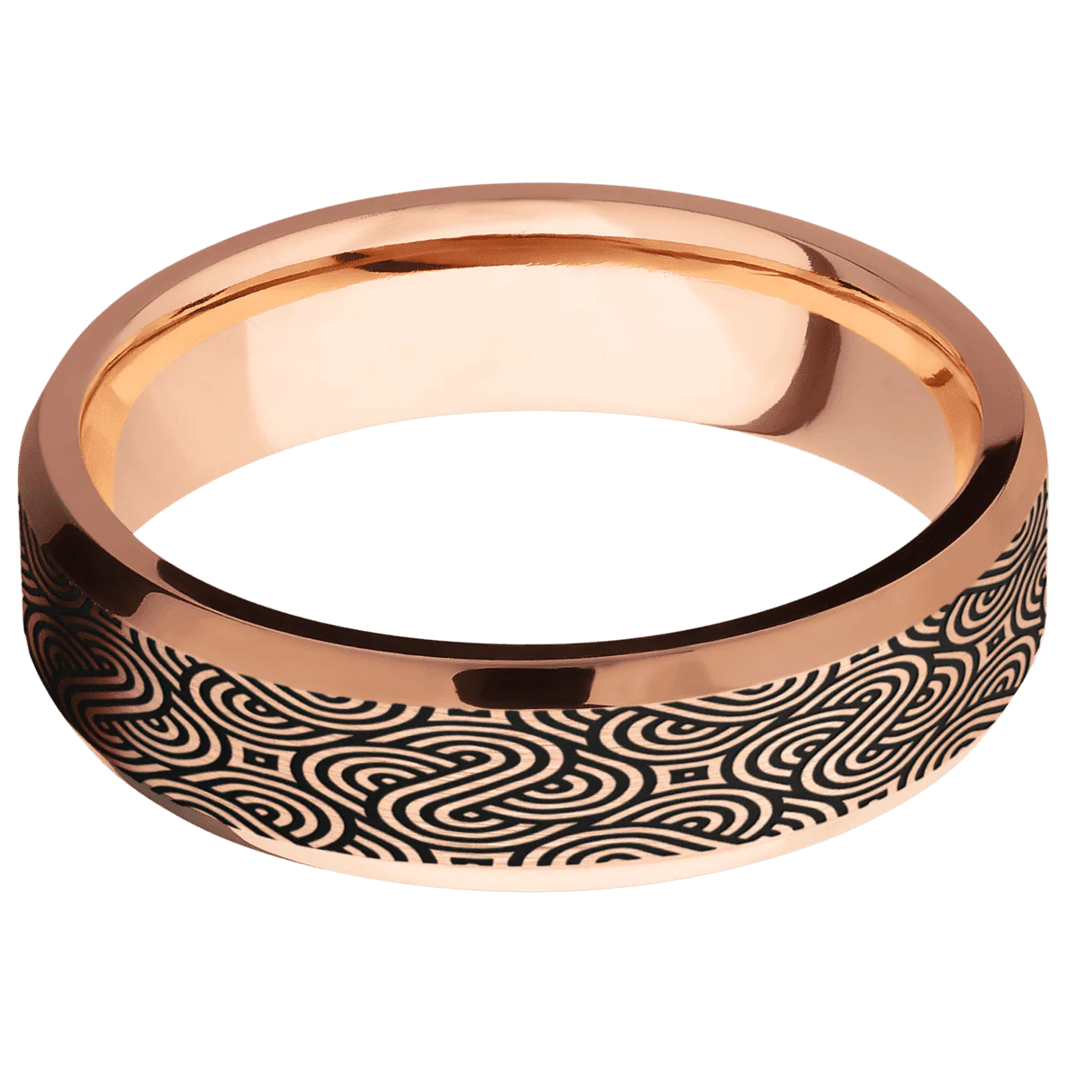 10K Rose Gold + Satin , Polish Finish - Image 3