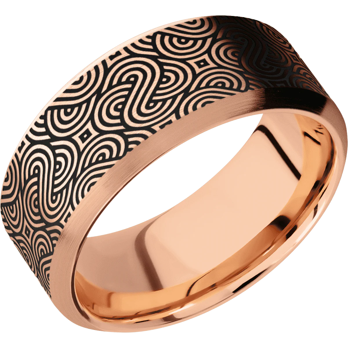 10K Rose Gold + Satin , Satin Finish - Image 2