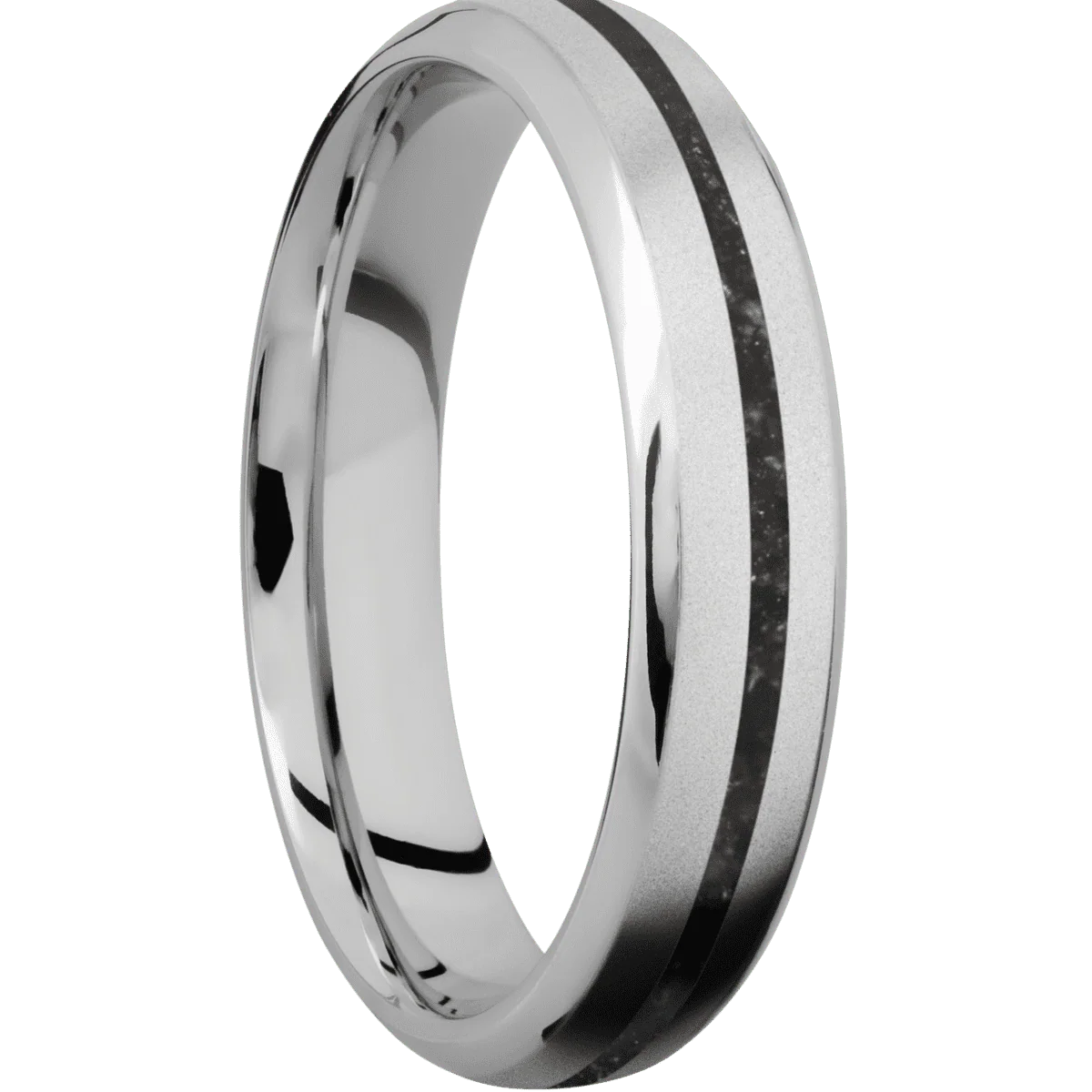 10K White Gold + Bead , Polish Finish