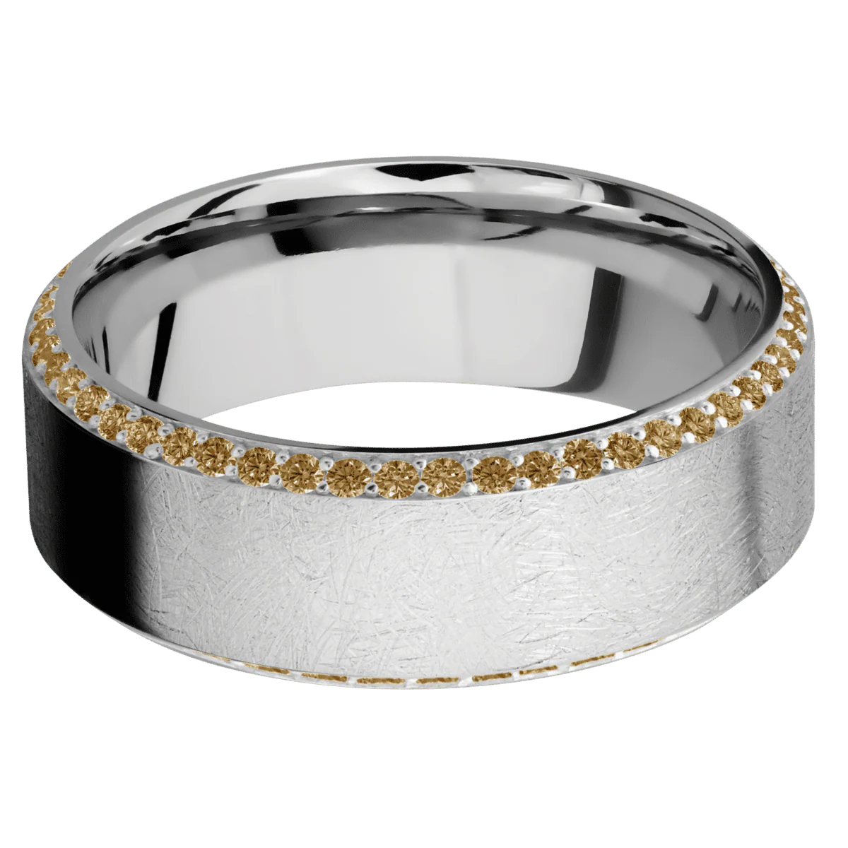 10K White Gold + Distressed , Polish Finish - Image 3
