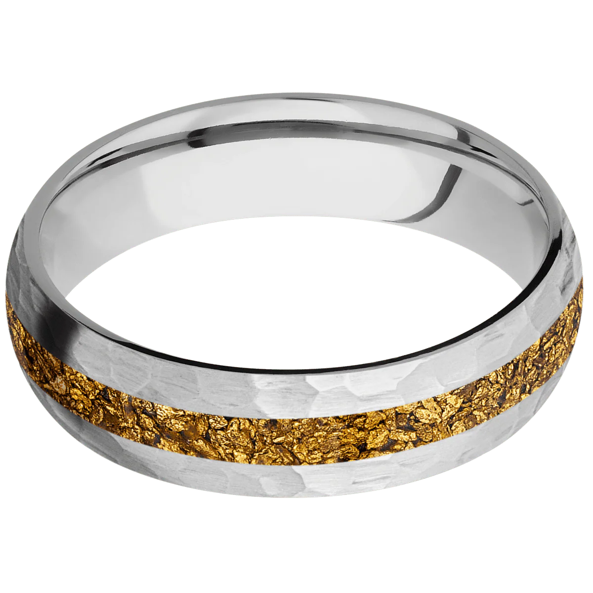 10K White Gold + Hammer Finish - Image 3