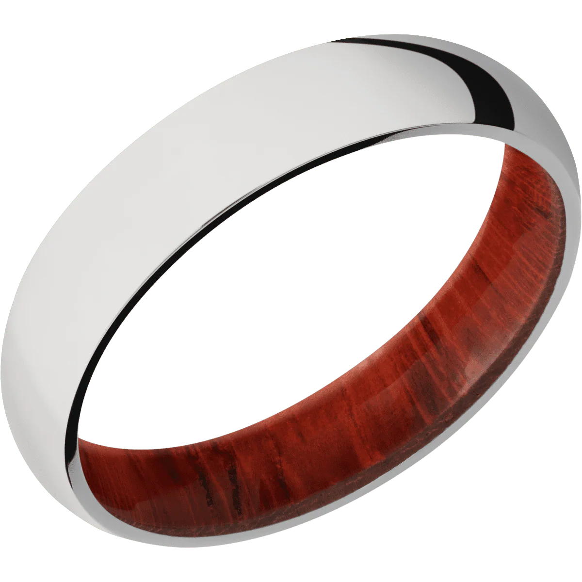 10K White Gold + Polish Finish + Padauk - Image 2