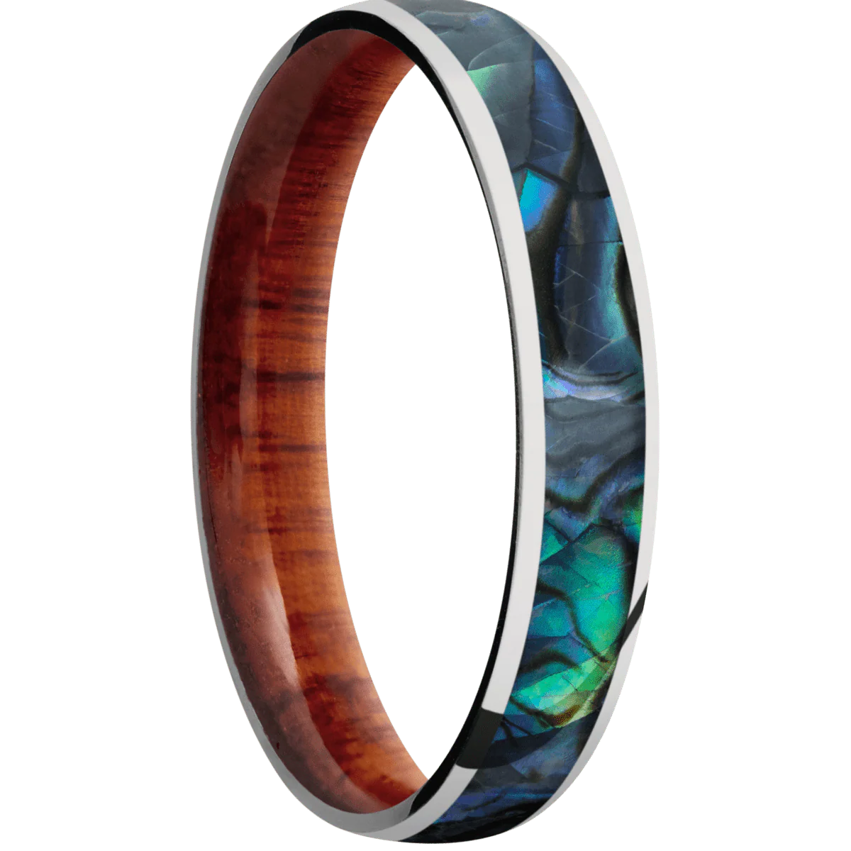 10K White Gold + Polish Finish + Pernambuco