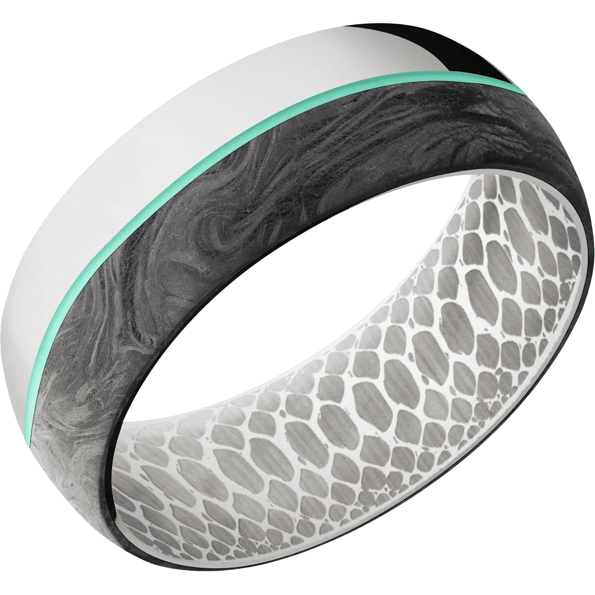 10K White Gold + Polish Finish + White - Image 2