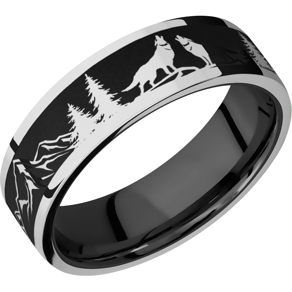 10K White Gold + Polish Finish + Zirconium - Image 2