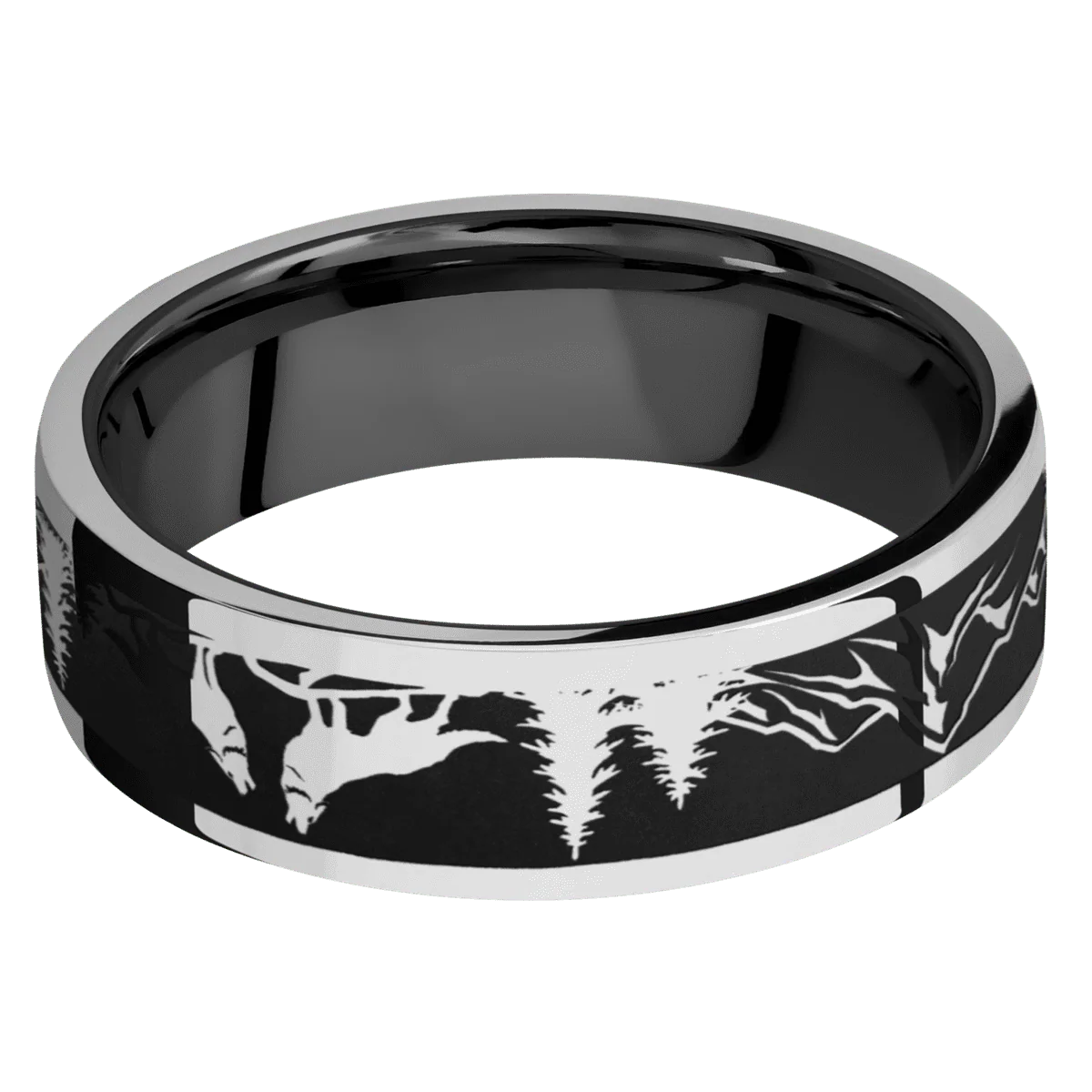 10K White Gold + Polish Finish + Zirconium - Image 3