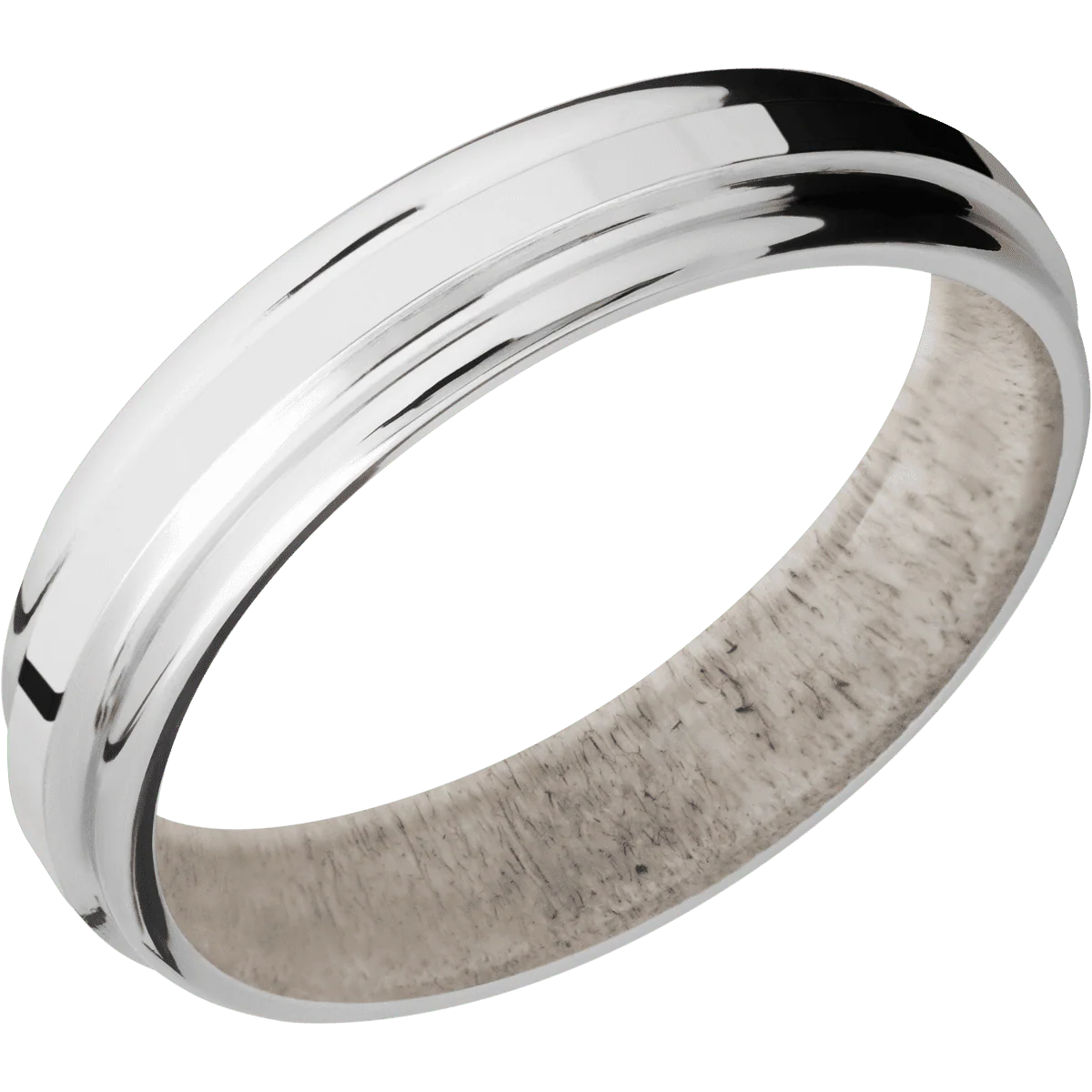 10K White Gold + Polish , Polish Finish + Antler - Image 2