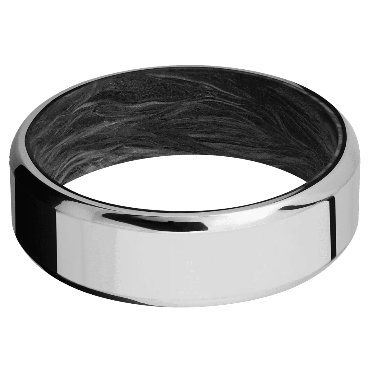 10K White Gold + Polish , Polish Finish + Forged Carbon Fiber - Image 3