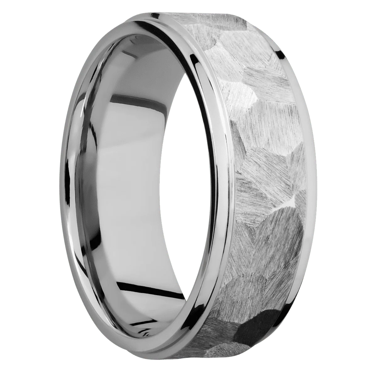 10K White Gold + Rock , Polish Finish