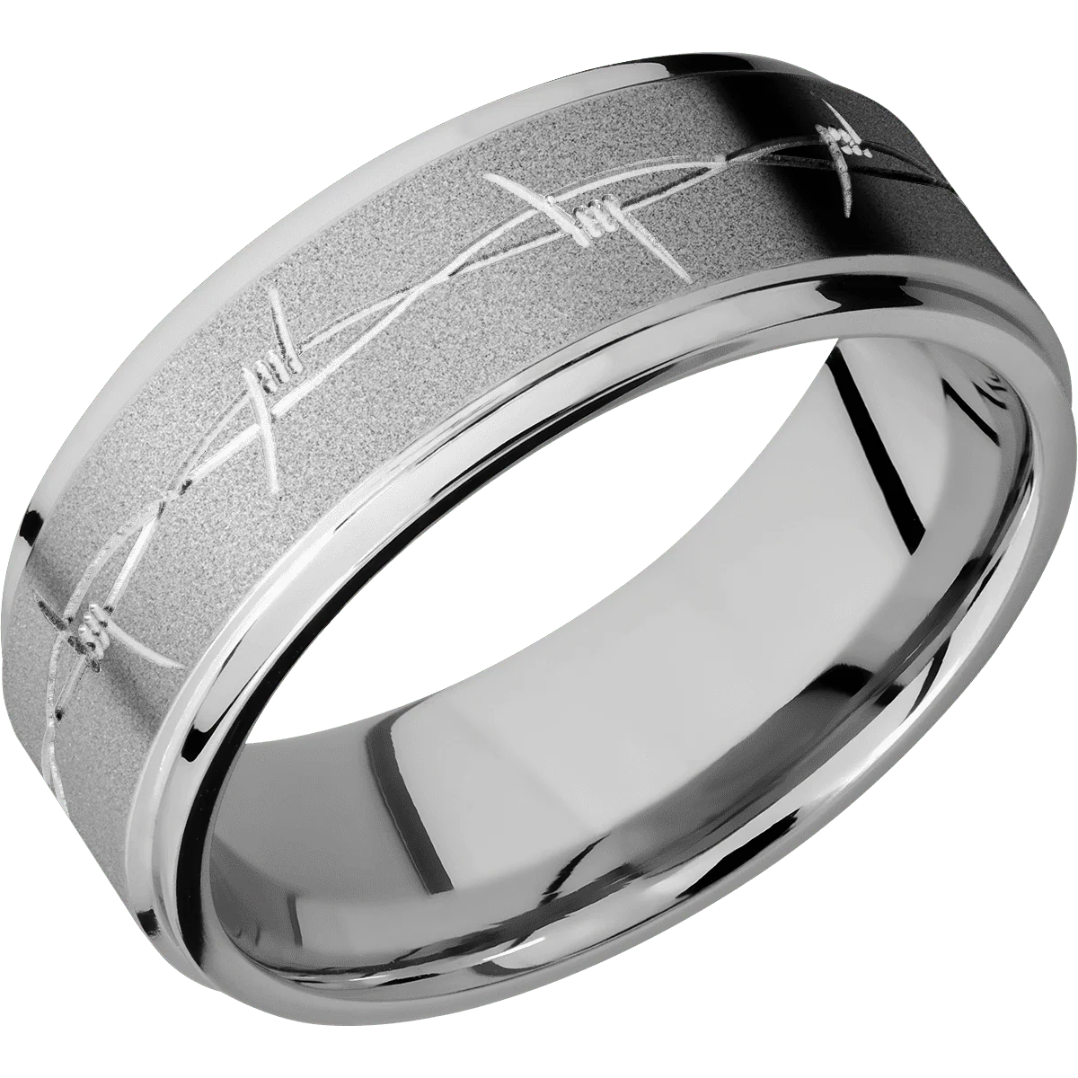 10K White Gold + Sand , Polish Finish - Image 2