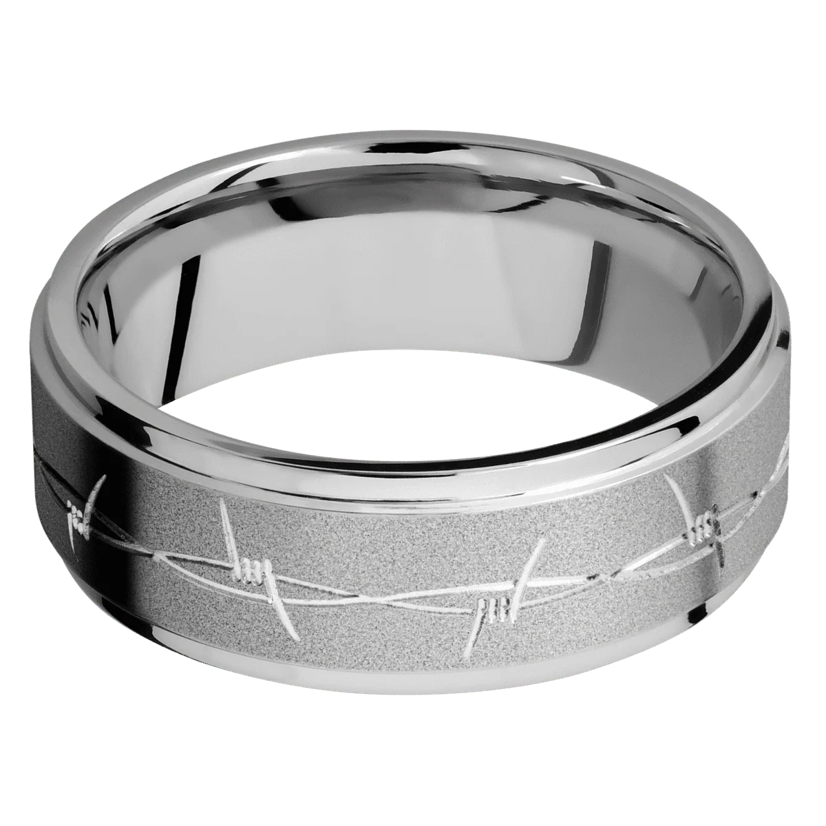 10K White Gold + Sand , Polish Finish - Image 3