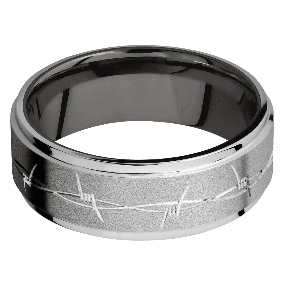 10K White Gold + Sand , Polish Finish + Tantalum Noir - Image 3