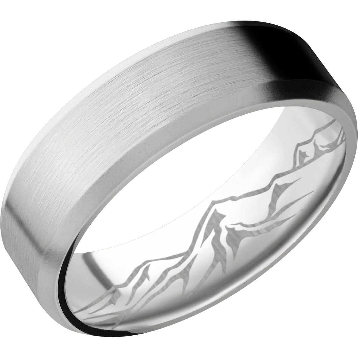 10K White Gold + Satin , Bead Finish - Image 2