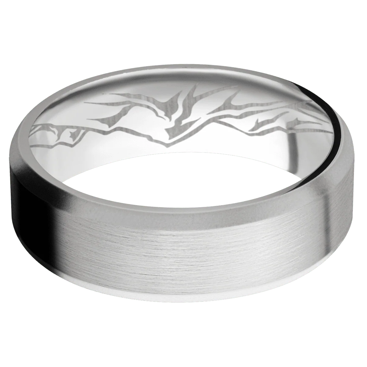 10K White Gold + Satin , Bead Finish - Image 3