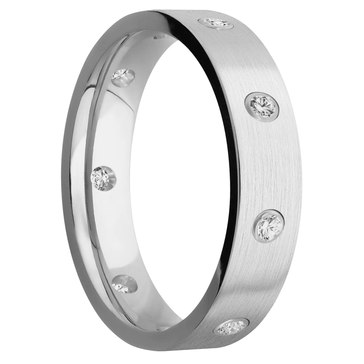 10K White Gold + Satin Finish