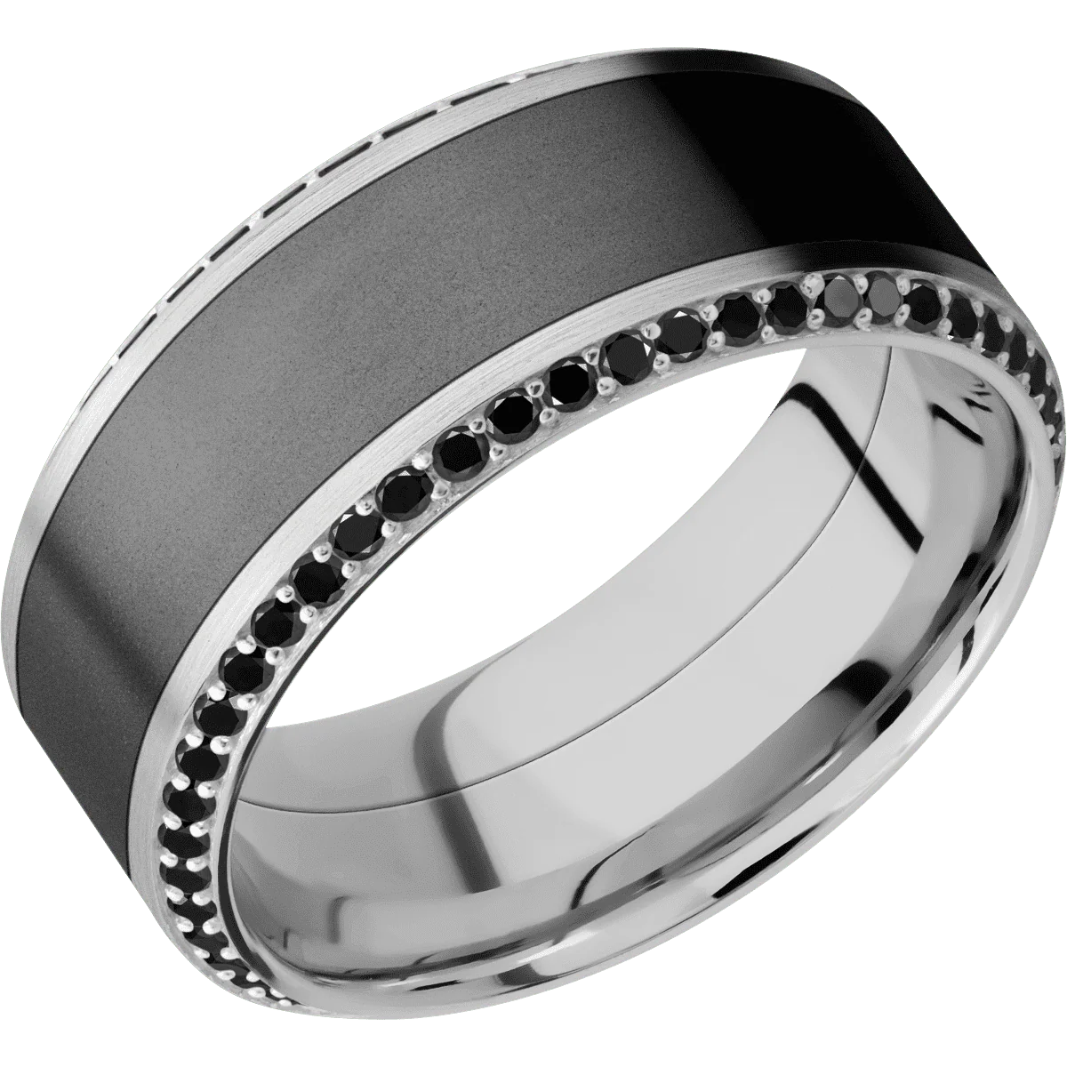 10K White Gold + Satin , Polish Finish - Image 2