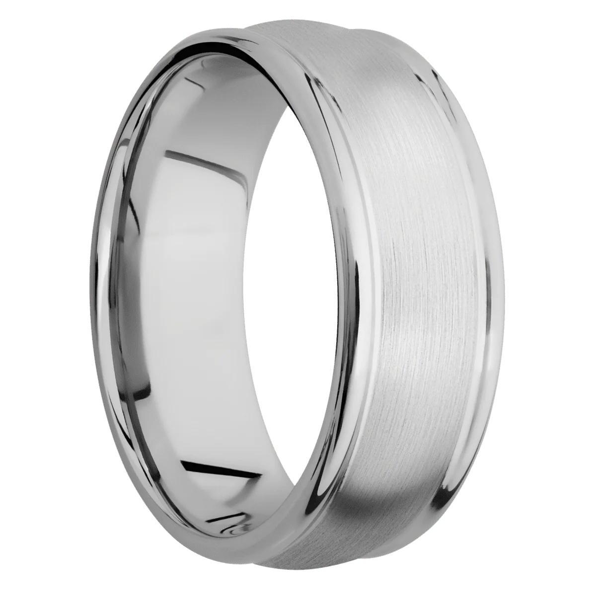 10K White Gold + Satin , Polish Finish