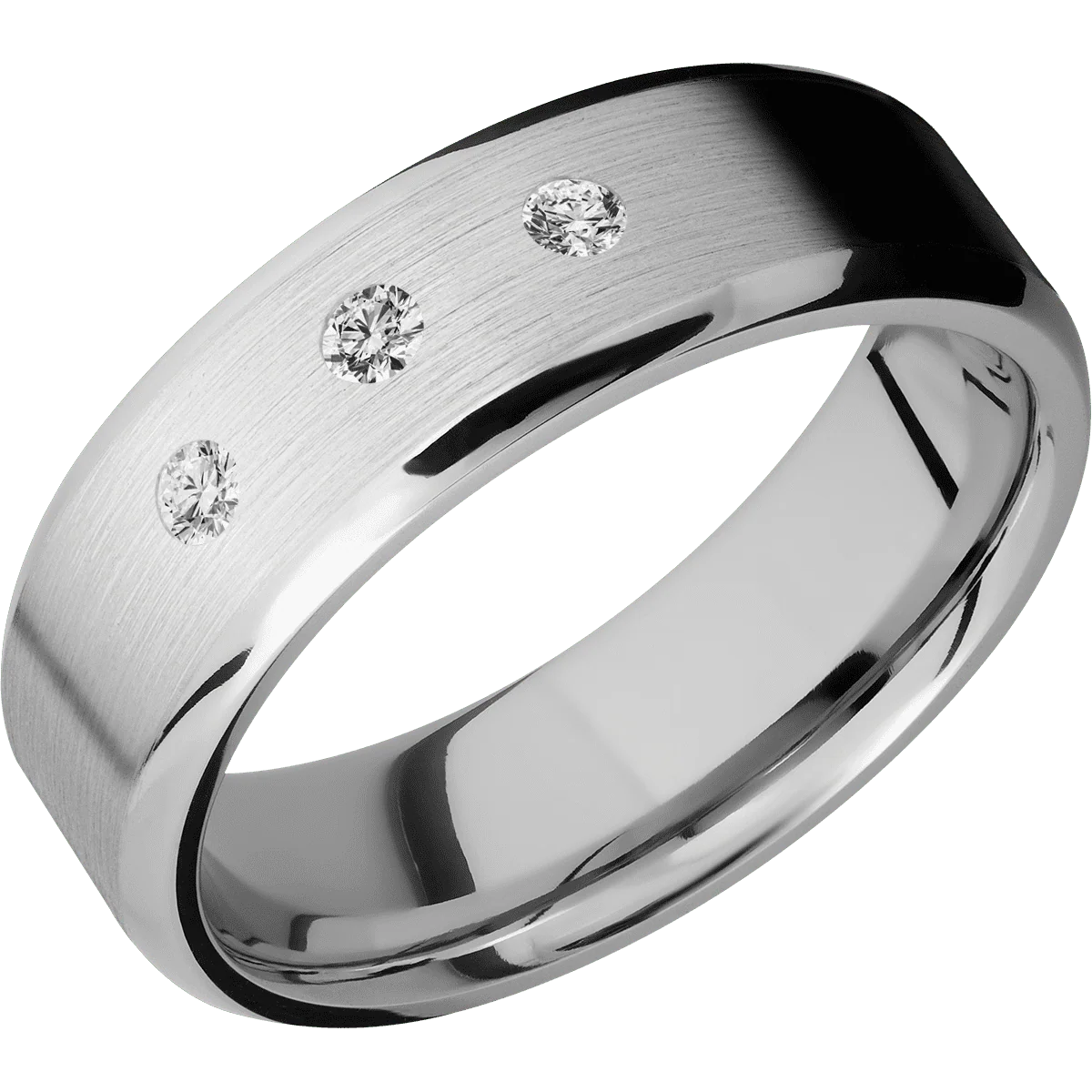 10K White Gold + Satin , Polish Finish - Image 2