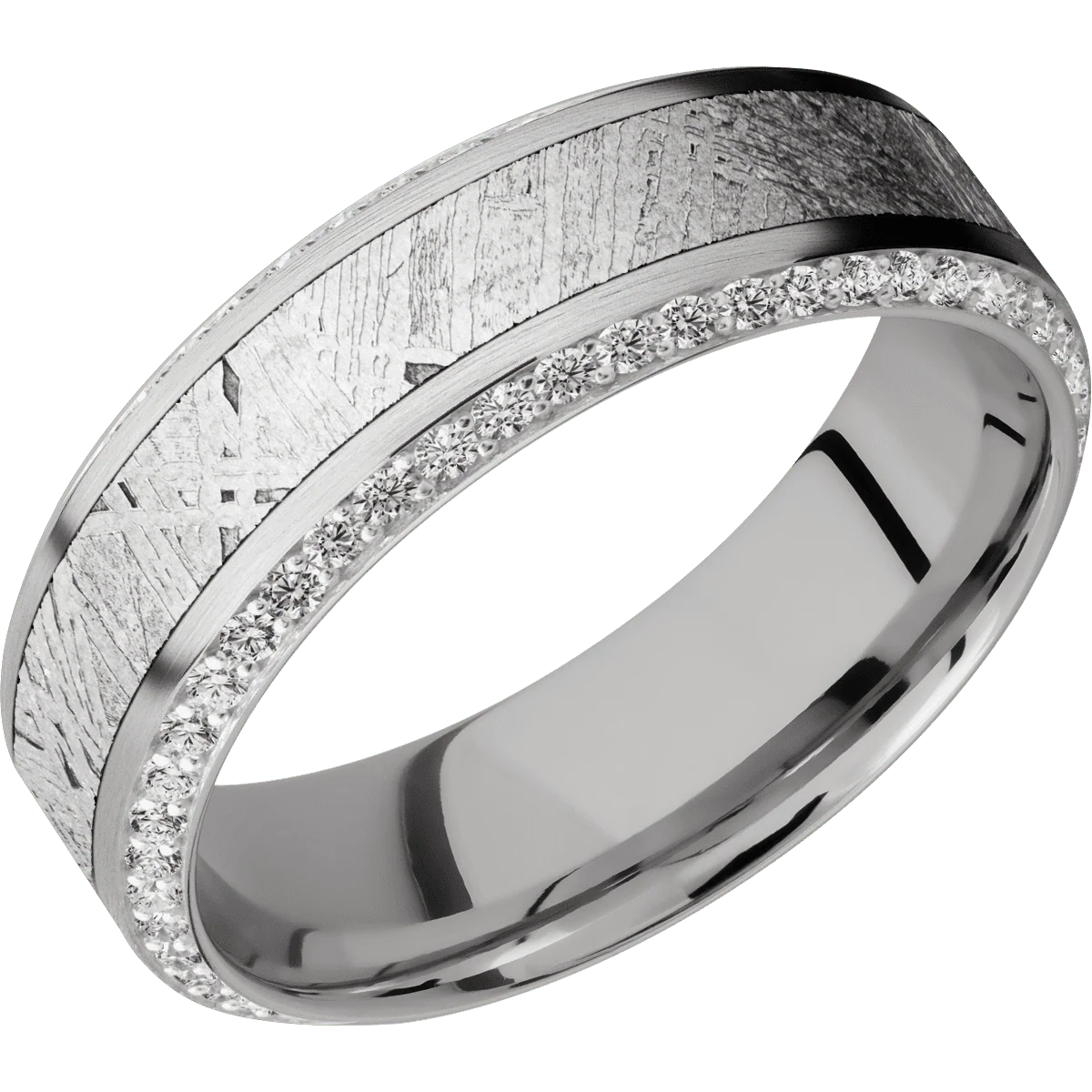 10K White Gold + Satin , Polish Finish - Image 2