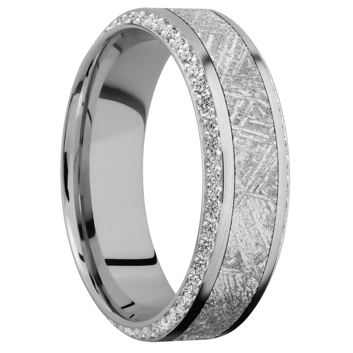 10K White Gold + Satin , Polish Finish