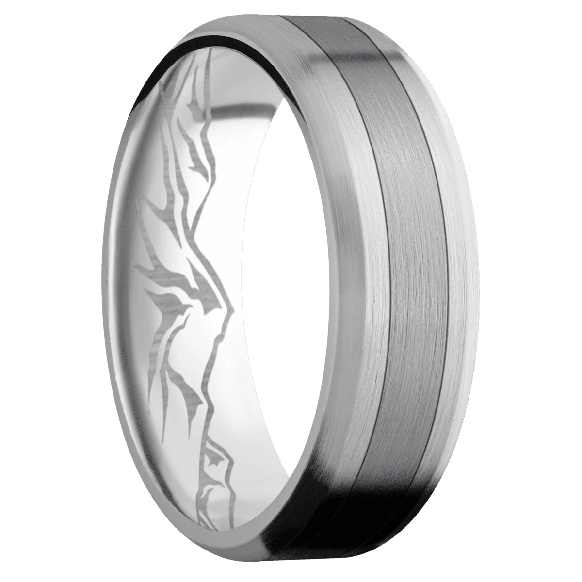 10K White Gold + Satin , Satin Finish