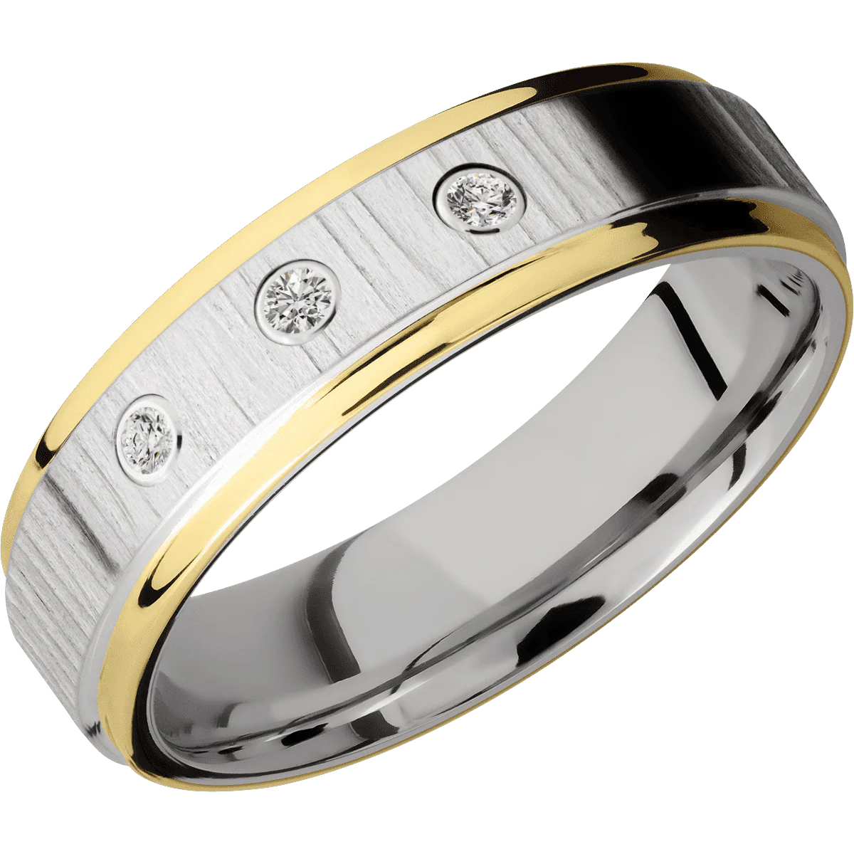 10K White Gold + Treebark1 , Polish Finish - Image 2