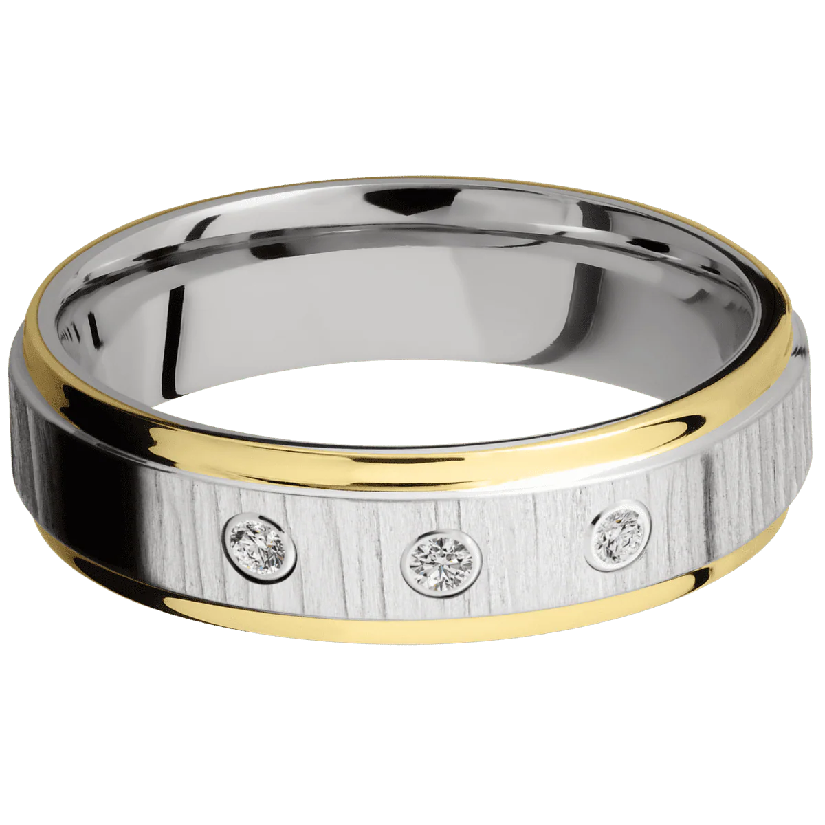 10K White Gold + Treebark1 , Polish Finish - Image 3