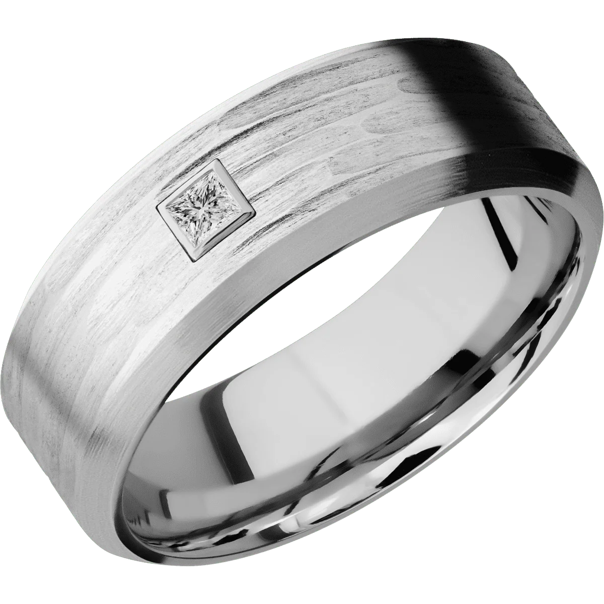 10K White Gold + Treebarkh , Satin Finish - Image 2
