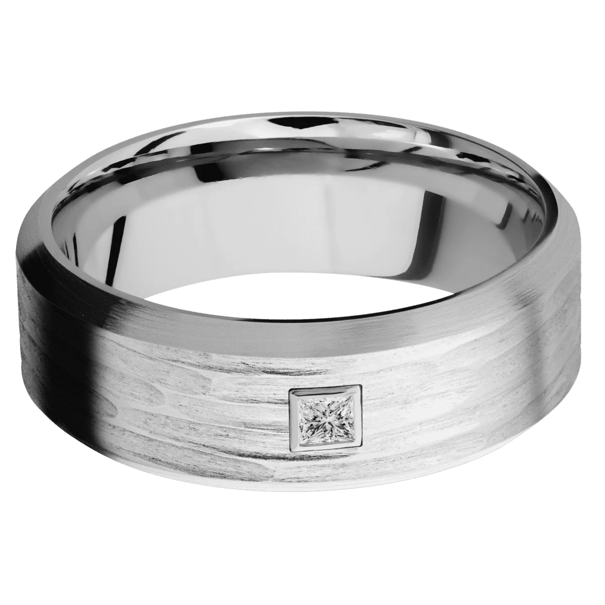 10K White Gold + Treebarkh , Satin Finish - Image 3