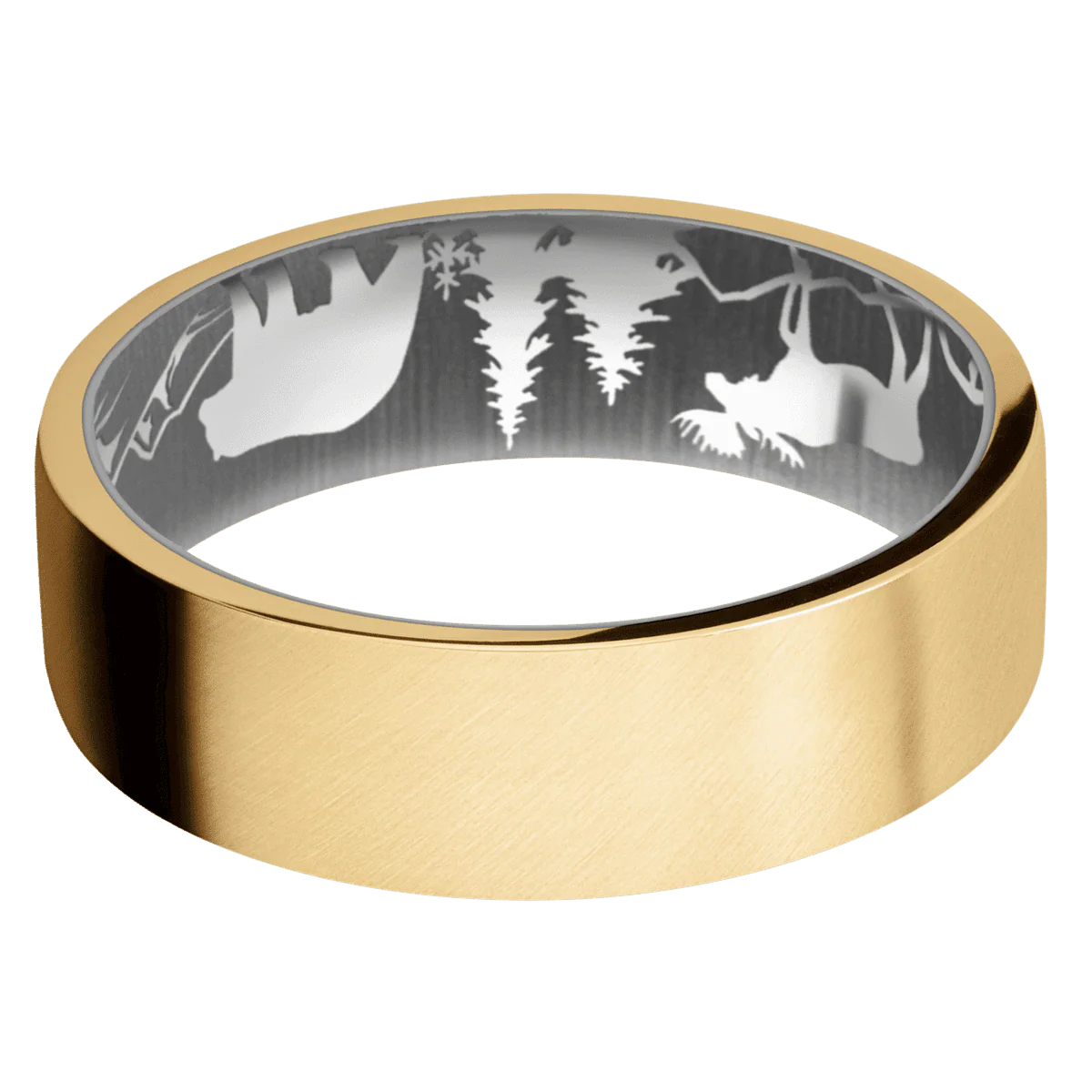 10K Yellow Gold + Anglesatin Finish + Titanium - Image 3
