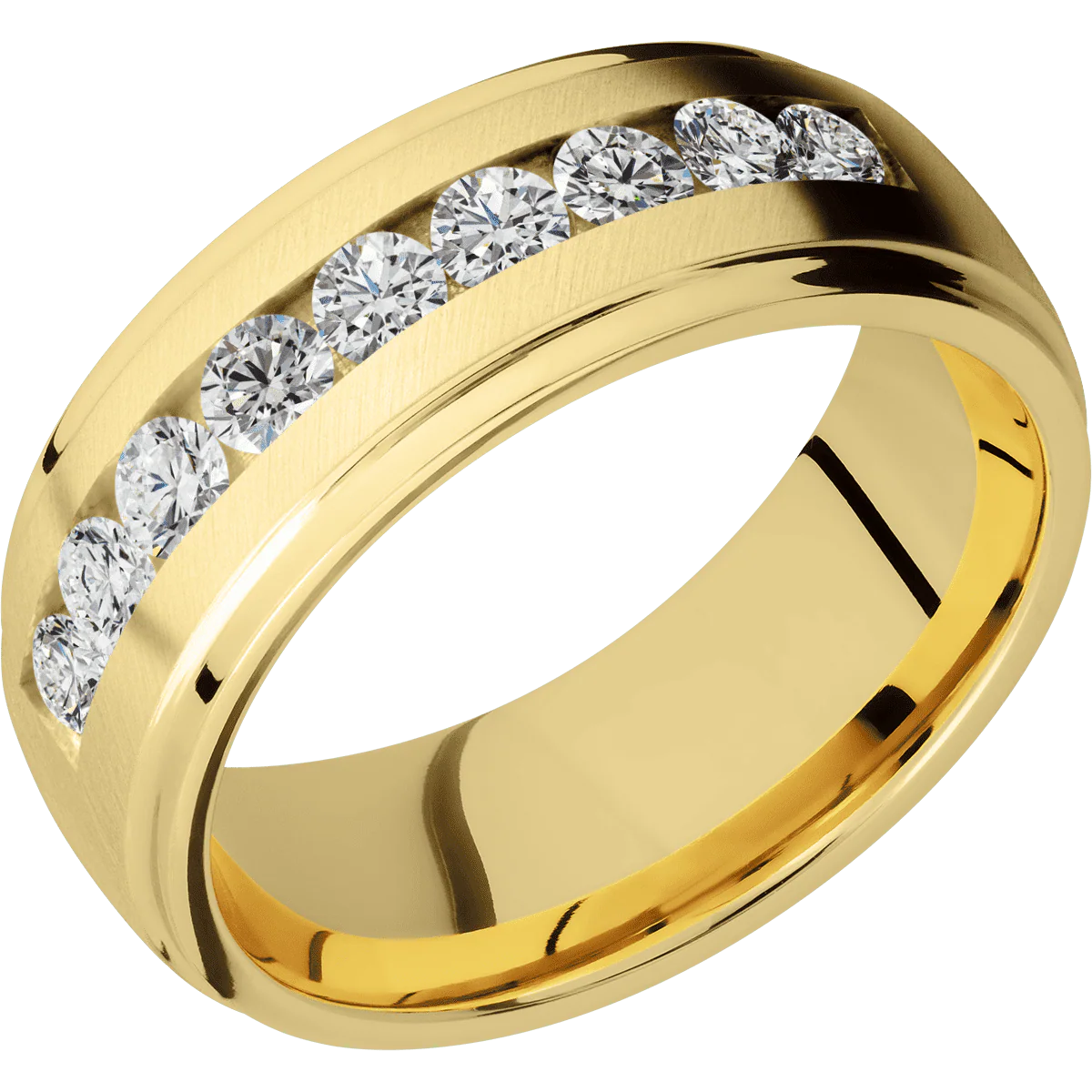 10K Yellow Gold + Anglesatin , Polish Finish - Image 2