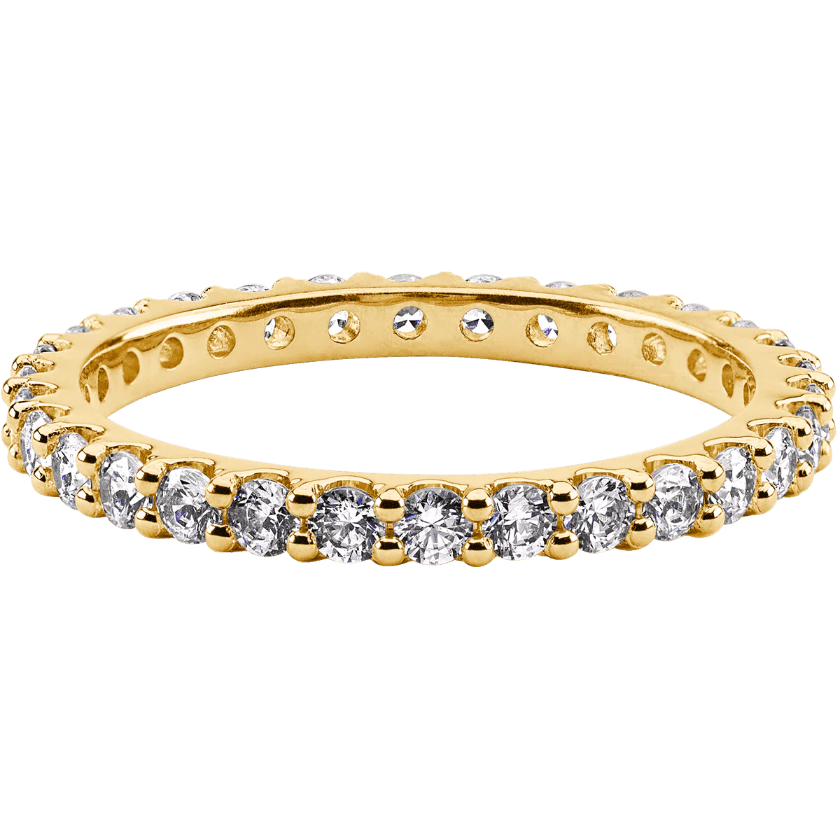 10K Yellow Gold band with 30 Round Lab Grown Diamond (ST) having TCW-.9 - Image 2