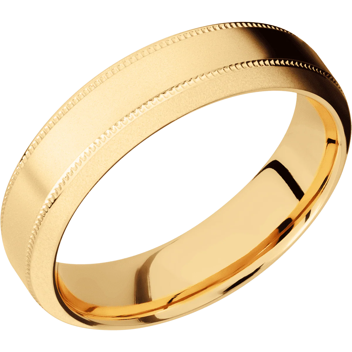 10K Yellow Gold + Bead , Bead Finish - Image 2