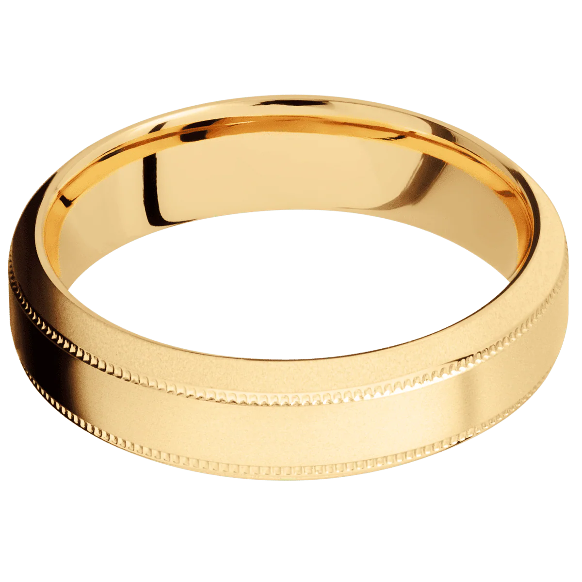 10K Yellow Gold + Bead , Bead Finish - Image 3