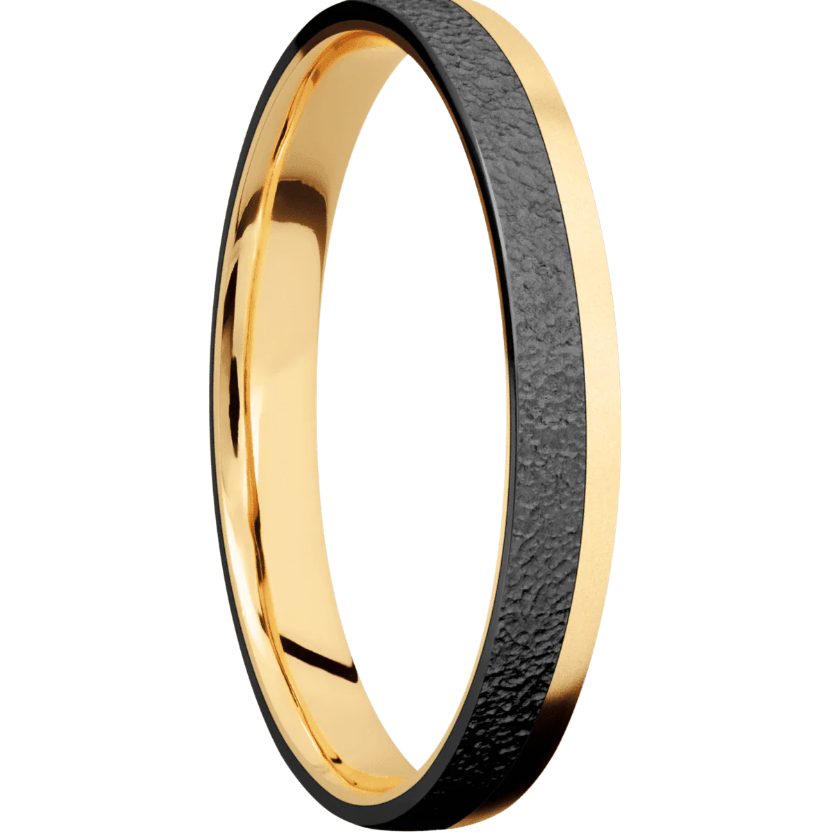 10K Yellow Gold + Bead Finish