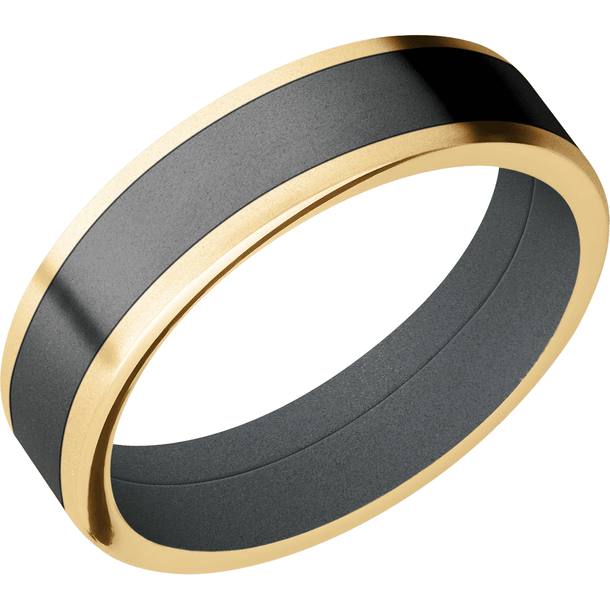 10K Yellow Gold + Bead Finish + Dark Grey - Image 2