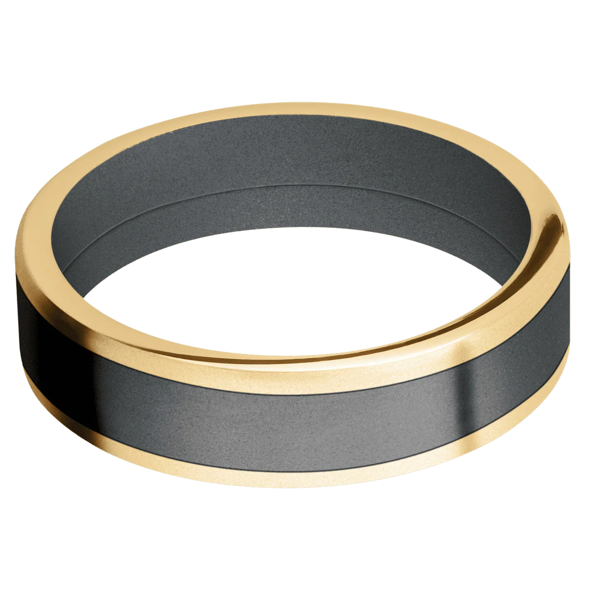 10K Yellow Gold + Bead Finish + Dark Grey - Image 3