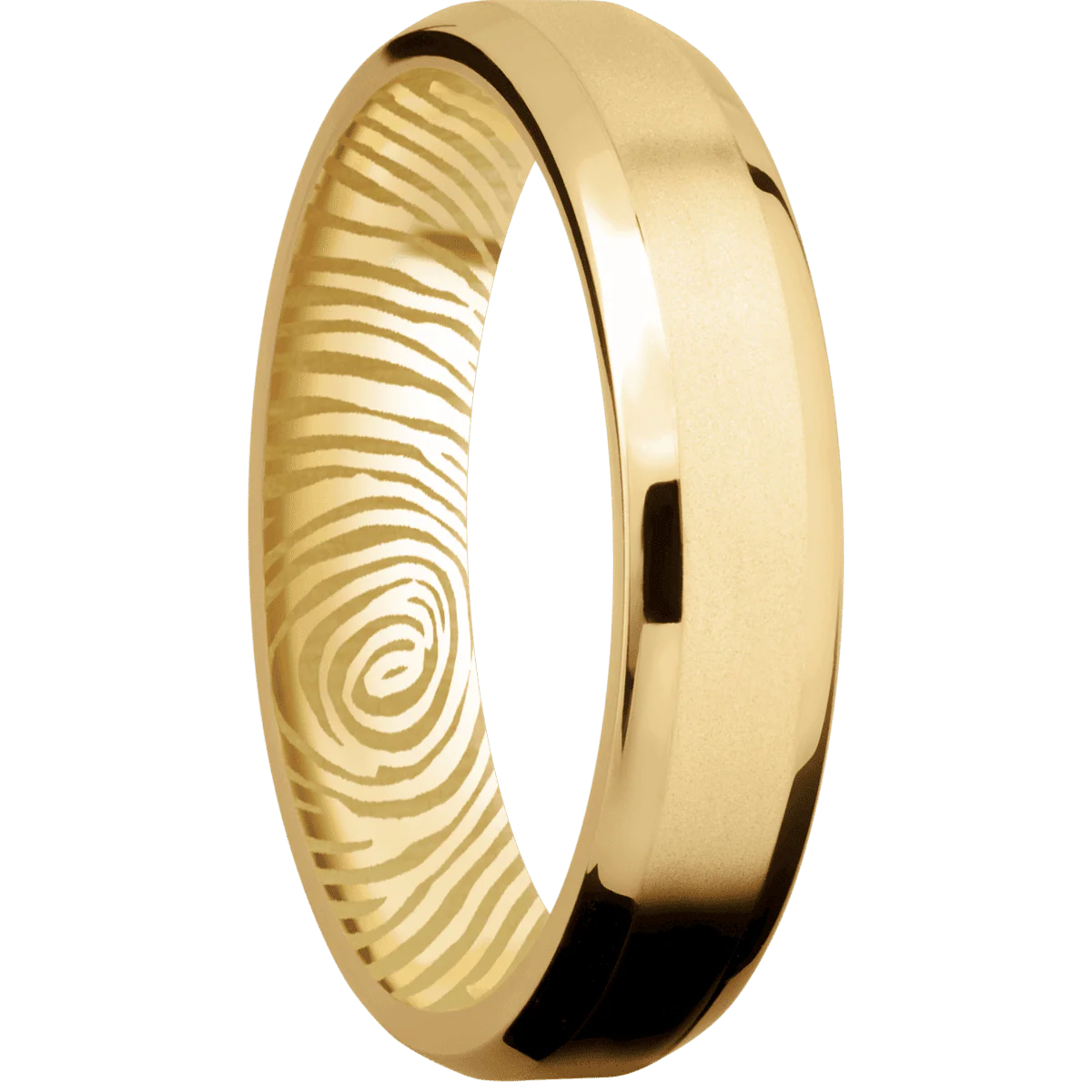 10K Yellow Gold + Bead , Polish Finish
