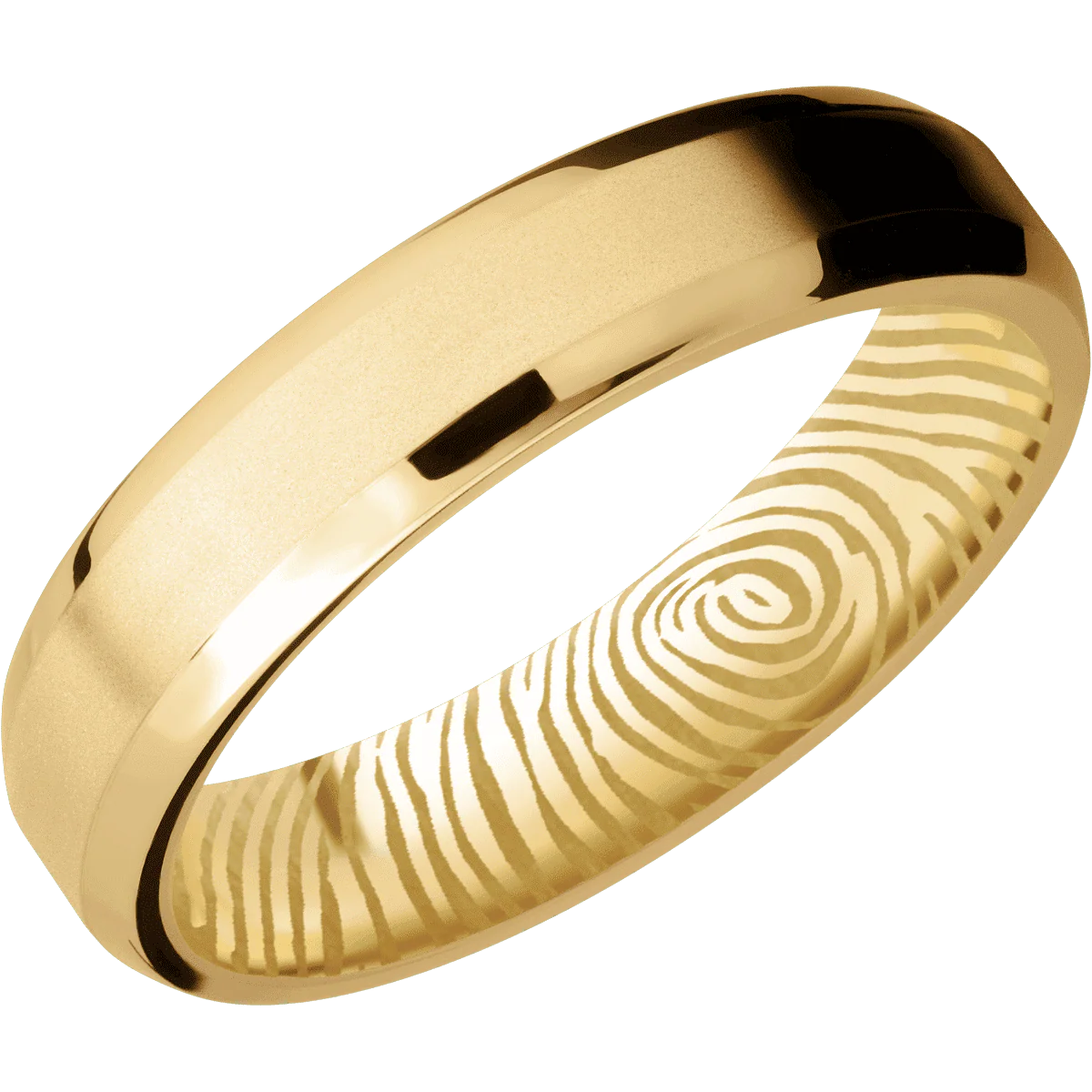10K Yellow Gold + Bead , Polish Finish - Image 2