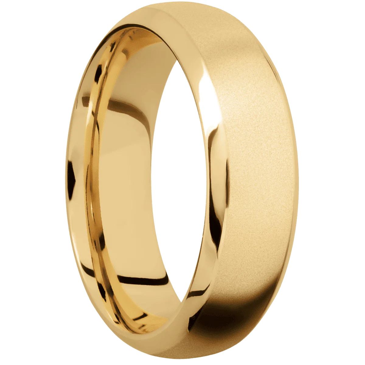 10K Yellow Gold + Bead , Polish Finish