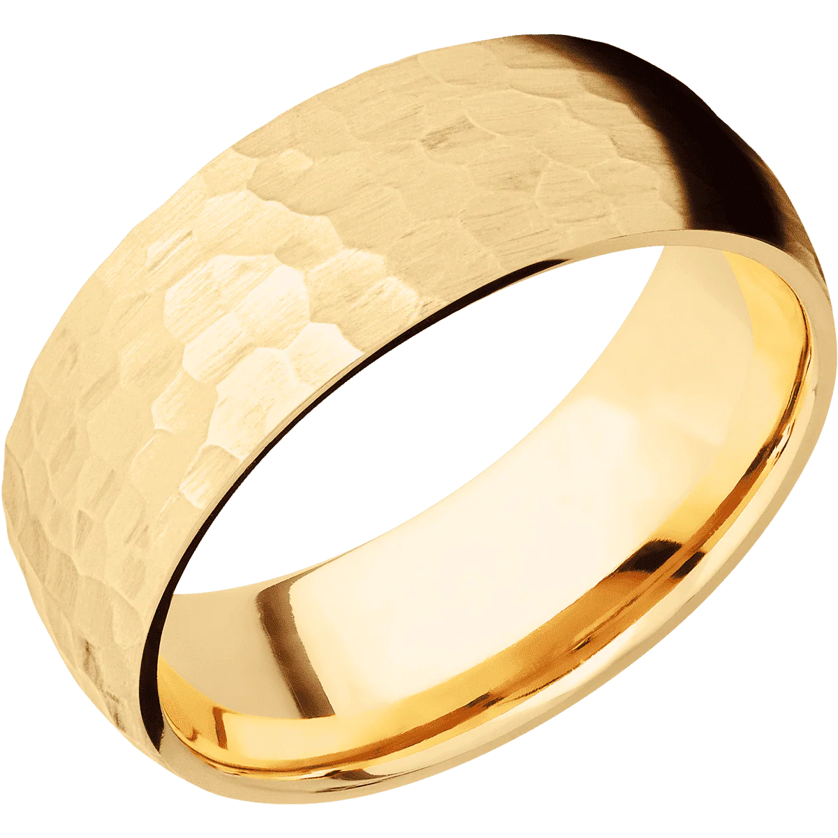 10K Yellow Gold + Hammer Finish - Image 2