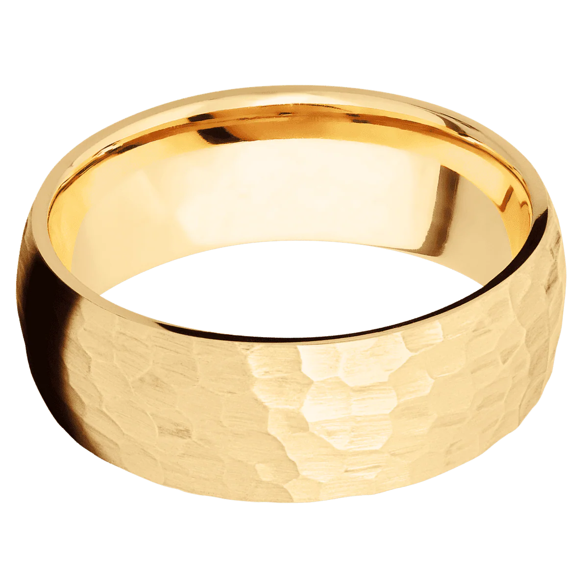 10K Yellow Gold + Hammer Finish - Image 3
