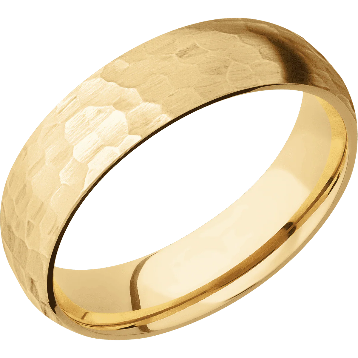 10K Yellow Gold + Hammer Finish - Image 2