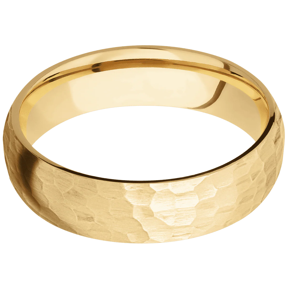 10K Yellow Gold + Hammer Finish - Image 3