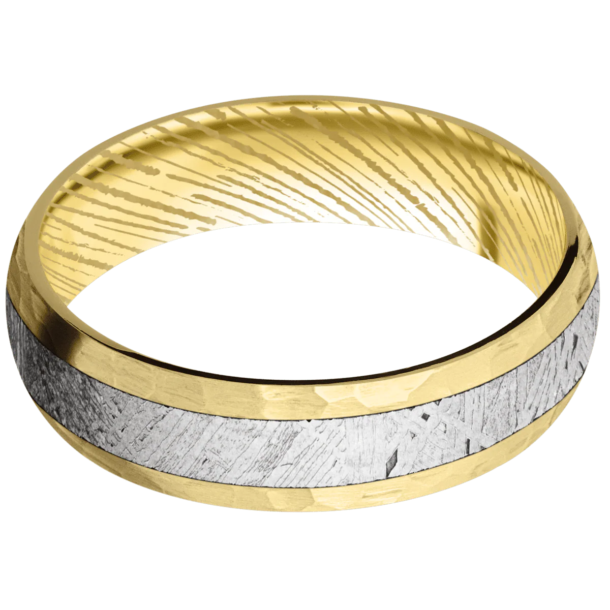 10K Yellow Gold + Hammer Finish - Image 3