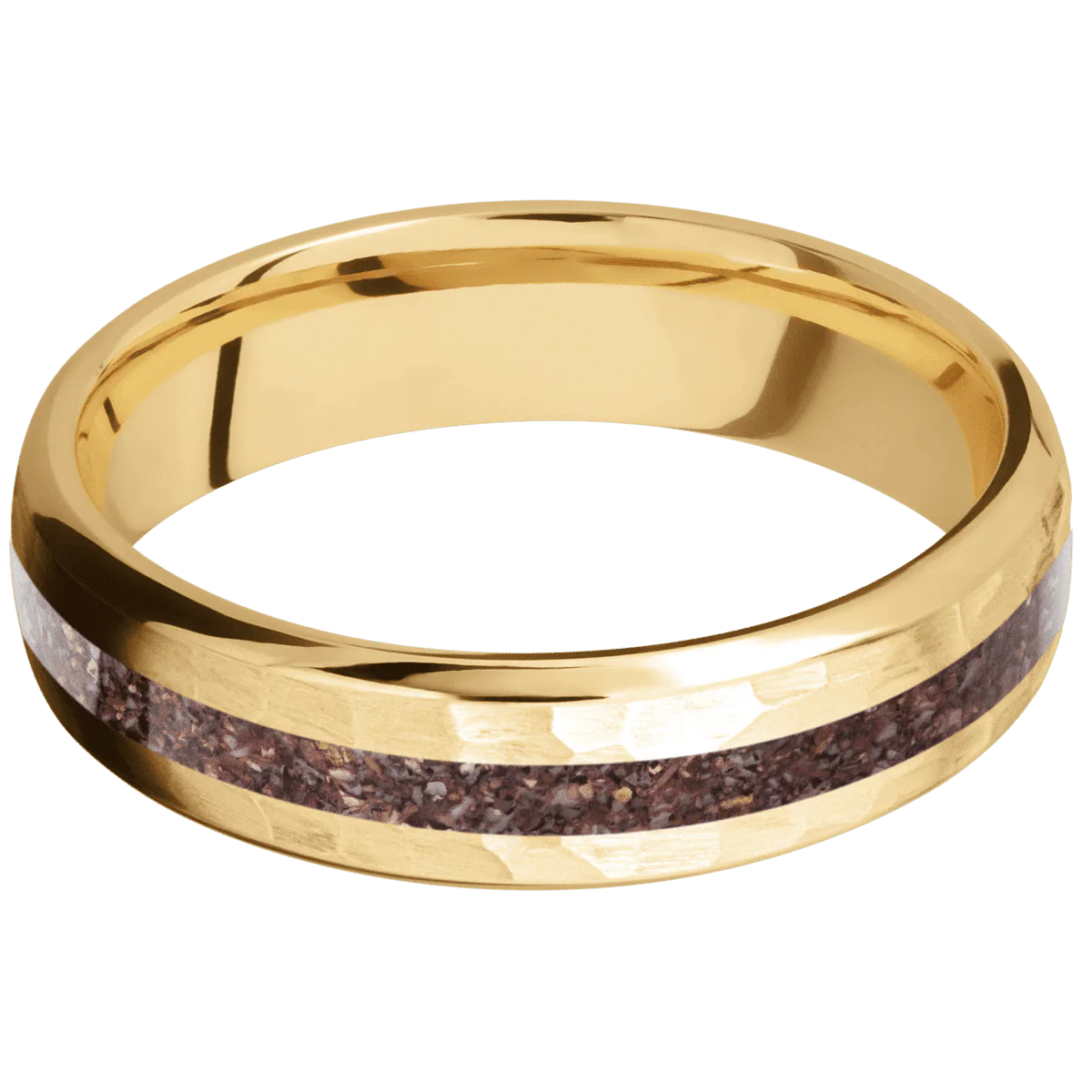 10K Yellow Gold + Hammer , Polish Finish - Image 3