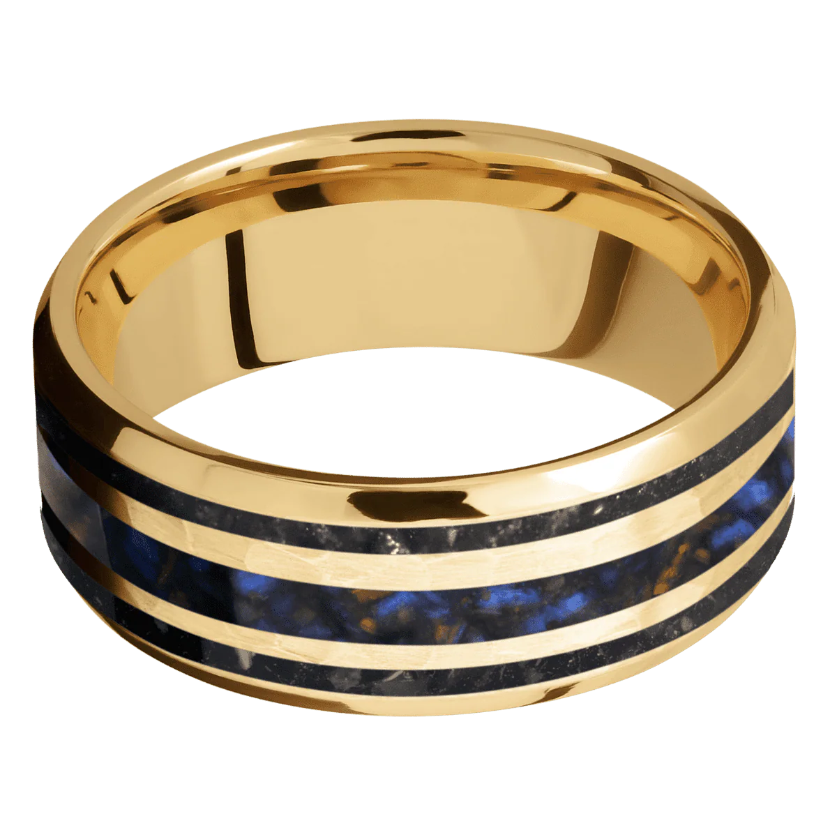 10K Yellow Gold + Hammer , Polish Finish - Image 3