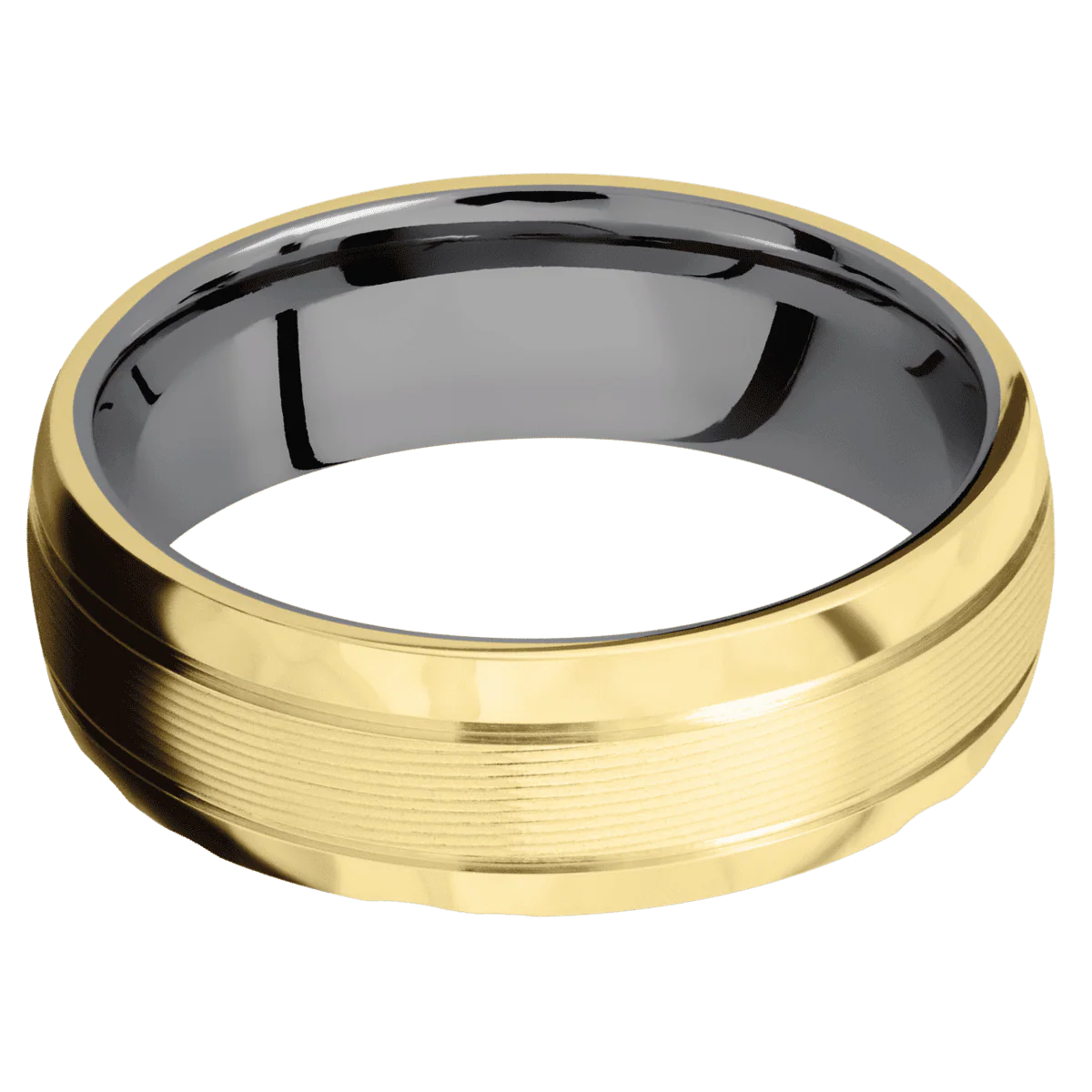 10K Yellow Gold + Machine , Rockpolish Finish + Tantalum - Image 3